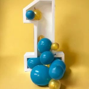 Chiffres et lettres avec insert ballons