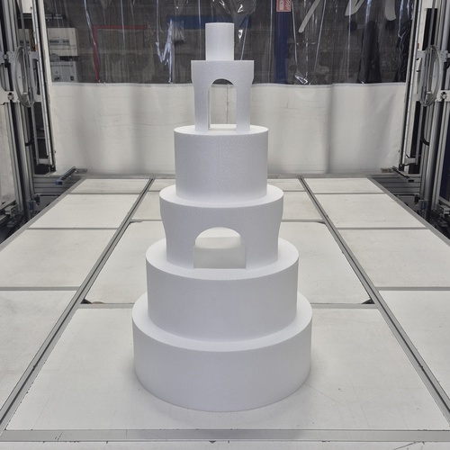 Pièce montée "Byzance" pour wedding cake en polystyrène → 6 étages hauteur 1,1 mètres